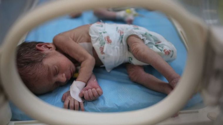 Recién nacidos a punto de morir: El uso del hambre como estrategia puede ser un crimen de guerra