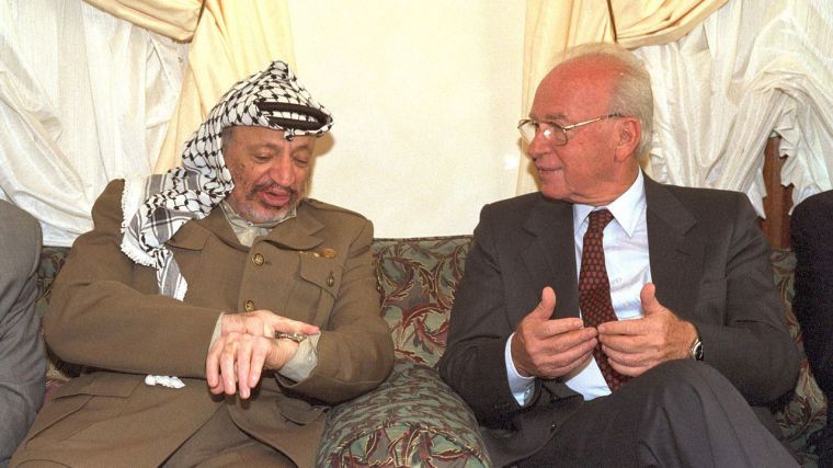 Itzjak Rabin, en el homenaje a 24 años de su muerte