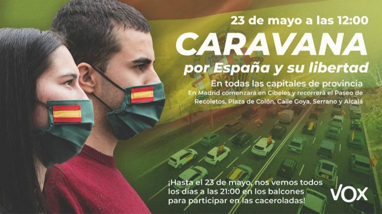 VOX convoca el 23 de mayo la 'Caravana por España y su Libertad'