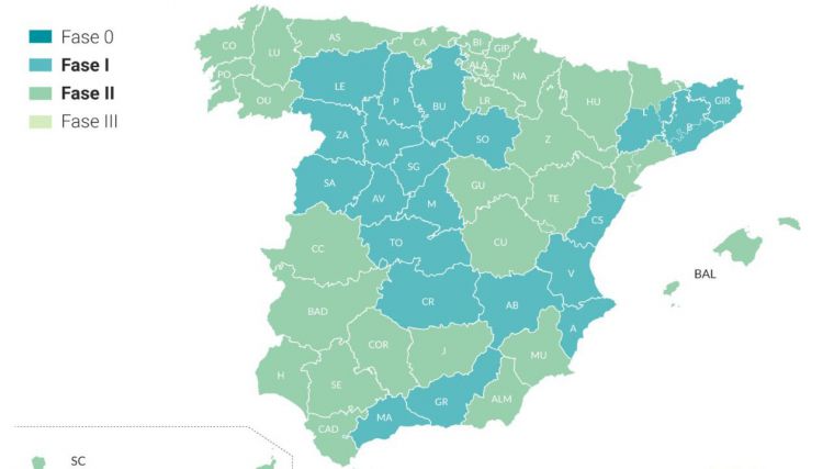 Plan de desescalada: Estas son las actividades permitidas en cada fase