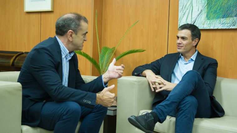 Pedro Sánchez con José Manuel Franco