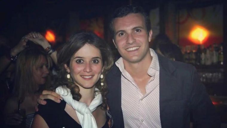 Isabel Díaz Ayuso y Pablo Casado de jóvenes