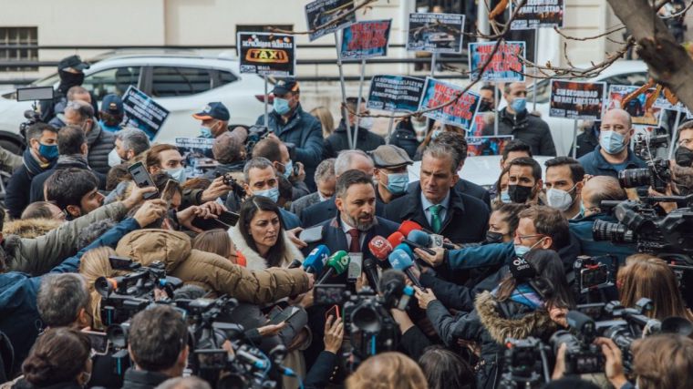 Declaraciones de Santiago Abascal durante la manifestación