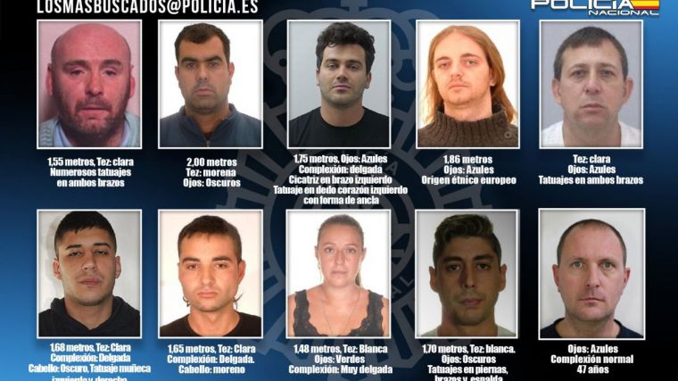 Policía Nacional: 10 fugitivos que podrían encontrarse en España