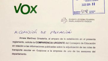 Educación del País Vasco adjudica líneas de bus escolar a la empresa de un asesor legal