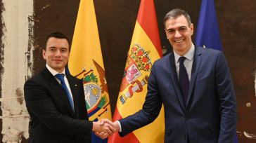 Pedro Sánchez garantiza a Noboa el pleno apoyo de España a la democracia de su país