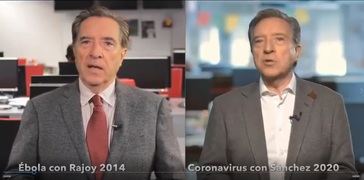 Iñaki Gabilondo en el 2014 y el actual con el coronavirus