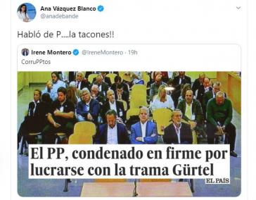 Irene Montero y Ana Vázquez se enzarzan en Twitter: "Habló de P....la tacones"