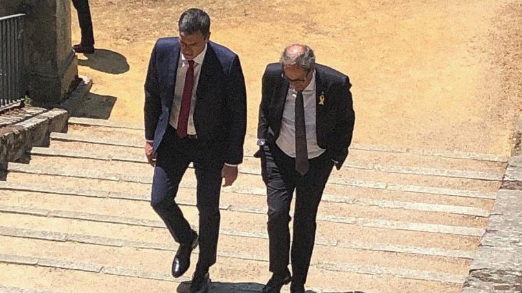 Encuentro Sánchez-Torra con luz y taquígrafos