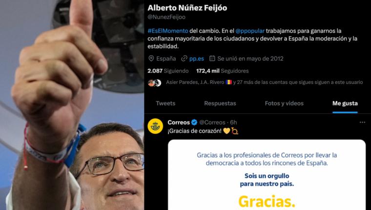 Hasta Feijóo acaba alabando la gestión de Correos con el voto electoral