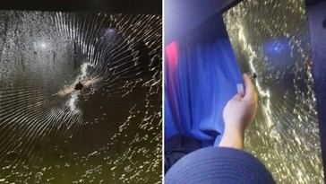 Balean autobús de hinchas argentinos en Uruguay, un herido