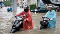 Inundaciones en Bangkok provocan declaración de desastre