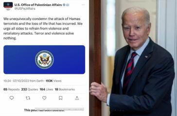 Biden tuiteó a Israel para que se abstuviera de la violencia y los ataques de represalia