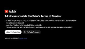 YouTube prohibirá ver videos con los bloqueadores de publicidad activados
