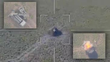 El sistema de defensa aérea Skyguard de Ucrania atacado por un avión no tripulado ruso