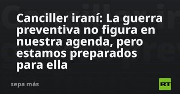 Irán asegura que no planea guerra preventiva, pero está listo para cualquier eventualidad