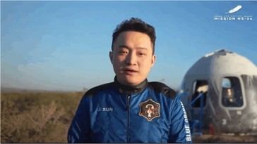 Justin Sun, criptoinversor chino, regresa del espacio y comparte su experiencia
