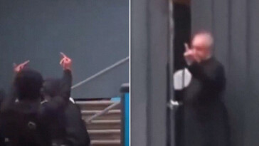 Un sacerdote de Milán bendice a quienes lo provocan