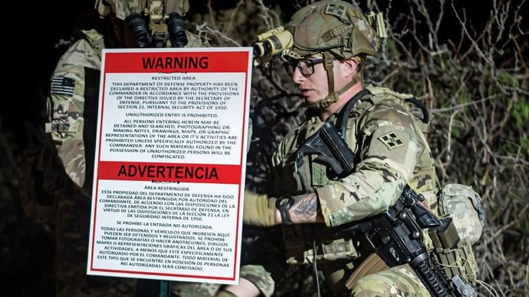 EE.UU. declara zonas de la frontera con México como bases militares extendidas