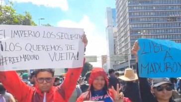 Jóvenes en Caracas exigen el regreso de Maduro y Flores tras su detención en EE.UU