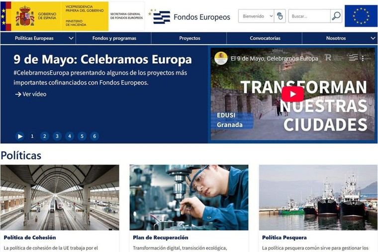 Hacienda lanza nueva web sobre fondos europeos para el Día de Europa