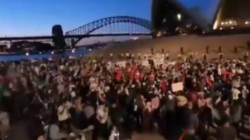 Los partidarios de Hamas en Sydney se manifiestan contra los judíos