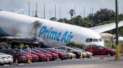 Recuperan cajas negras tras el accidente de un avión de carga de Amazon