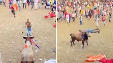 Hombre muere tras ser corneado al intentar saltar sobre un toro en Colombia