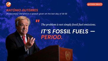 Jefe de las Naciones Unidas: los combustibles fósiles son 'incompatibles con la supervivencia humana'