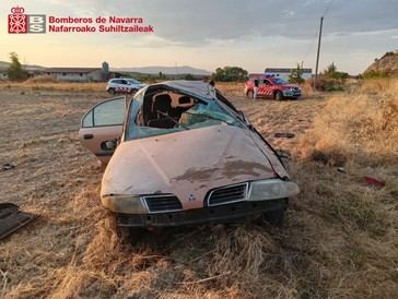Mujer de 26 años gravemente herida en accidente de tráfico en Lerín
