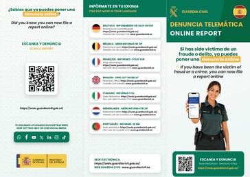 La Guardia Civil facilita denuncias telemáticas para ciudadanos europeos
