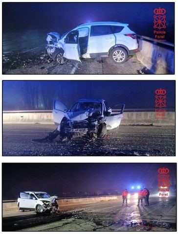 Hombre investigado por tres delitos tras accidente de tráfico en Navarra