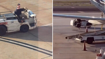 Pasajero roba vehículo en aeropuerto y causa caos en la pista