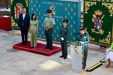 La Guardia Civil da la bienvenida a su nueva jefa en Guadalajara