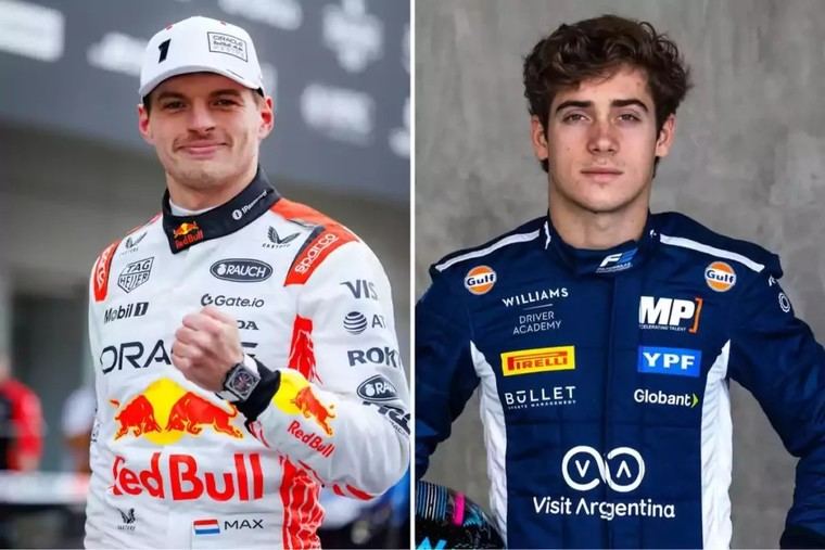 Max Verstappen sorprendido por maniobra de Franco Colapinto en Imola
