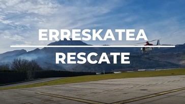 Rescatan a jinete herido tras caída de su caballo en Arrankudiaga
