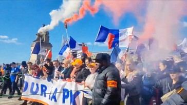 Protestas en París exigen a Macron detener la ayuda militar a Ucrania