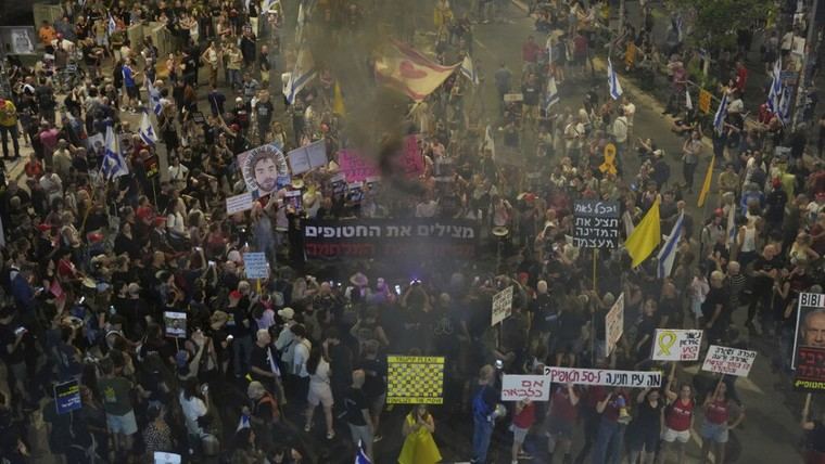 Protestas masivas en Israel exigen liberación de rehenes en Gaza