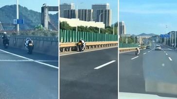 Una motocicleta sin piloto recorre varios kilómetros en una autopista china