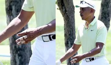 Obama fue visto con los dedos vendados, días después del misterioso accidente de Tafari Campbell, su chef personal y amigo