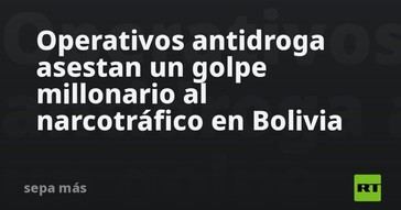 Golpe millonario al narcotráfico en Bolivia tras operativos antidroga