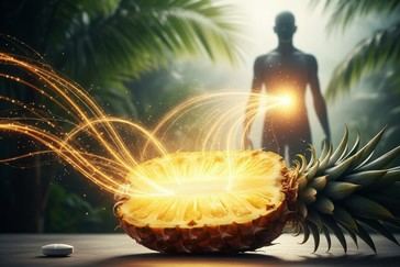 Investigación sobre la bromelina, enzima de la piña, para mejorar la digestión