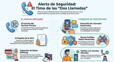 Alerta de la Policía Foral sobre estafa telefónica del 'timo de las dos llamadas'