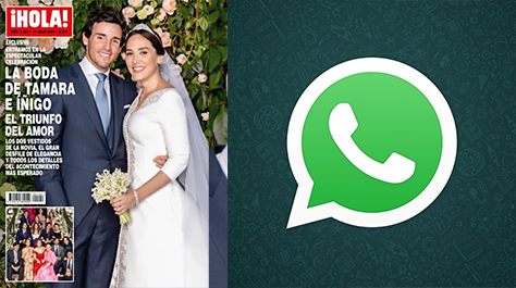 Un PDF de ¡Hola! con la boda de Tamara se hizo viral en WhatsApp