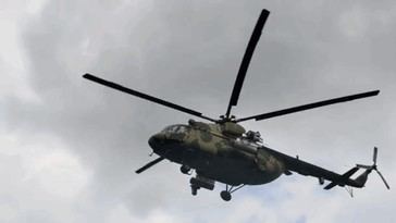 Helicópteros rusos Mi-8 brindan apoyo a misiones de combate aéreo