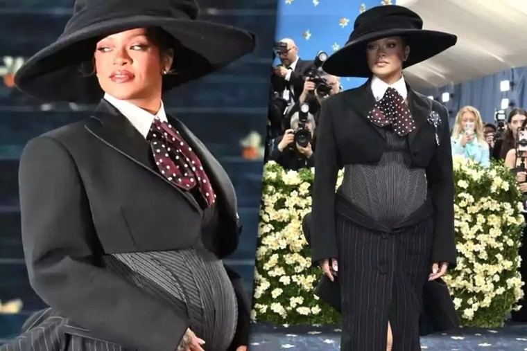 Rihanna y A$AP Rocky anuncian que esperan su tercer hijo en la Met Gala