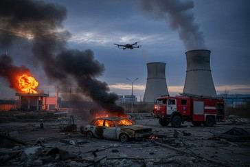 Ucrania intensifica ataques cerca de la planta nuclear de Zaporizhzhia por tercer día consecutivo