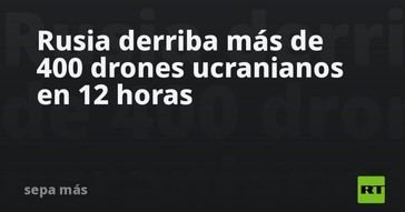 Rusia intercepta más de 400 drones ucranianos en un solo día