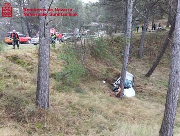 Seis heridos tras accidente de tráfico en Falces