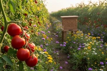 Investigación revela que las abejas silvestres son clave para la polinización del tomate en cultivos orgánicos